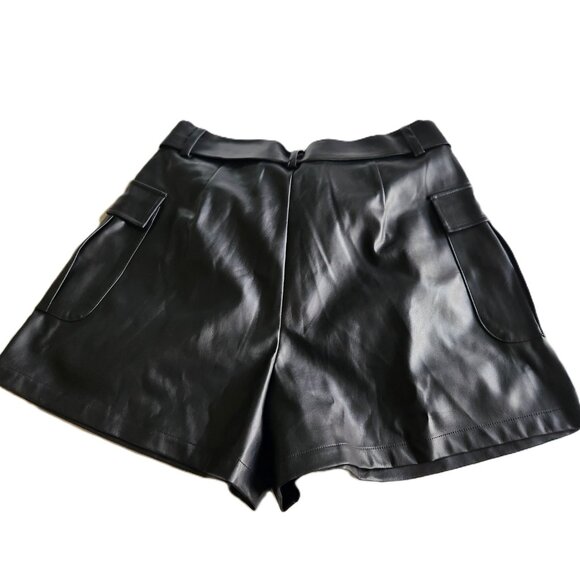 I.N.C. International Concepts INC Womens Black Faux Leather Shorts Size: 16 - Picture 5 of 10